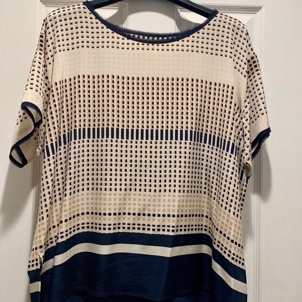 Vince Silk printed blouse size Small